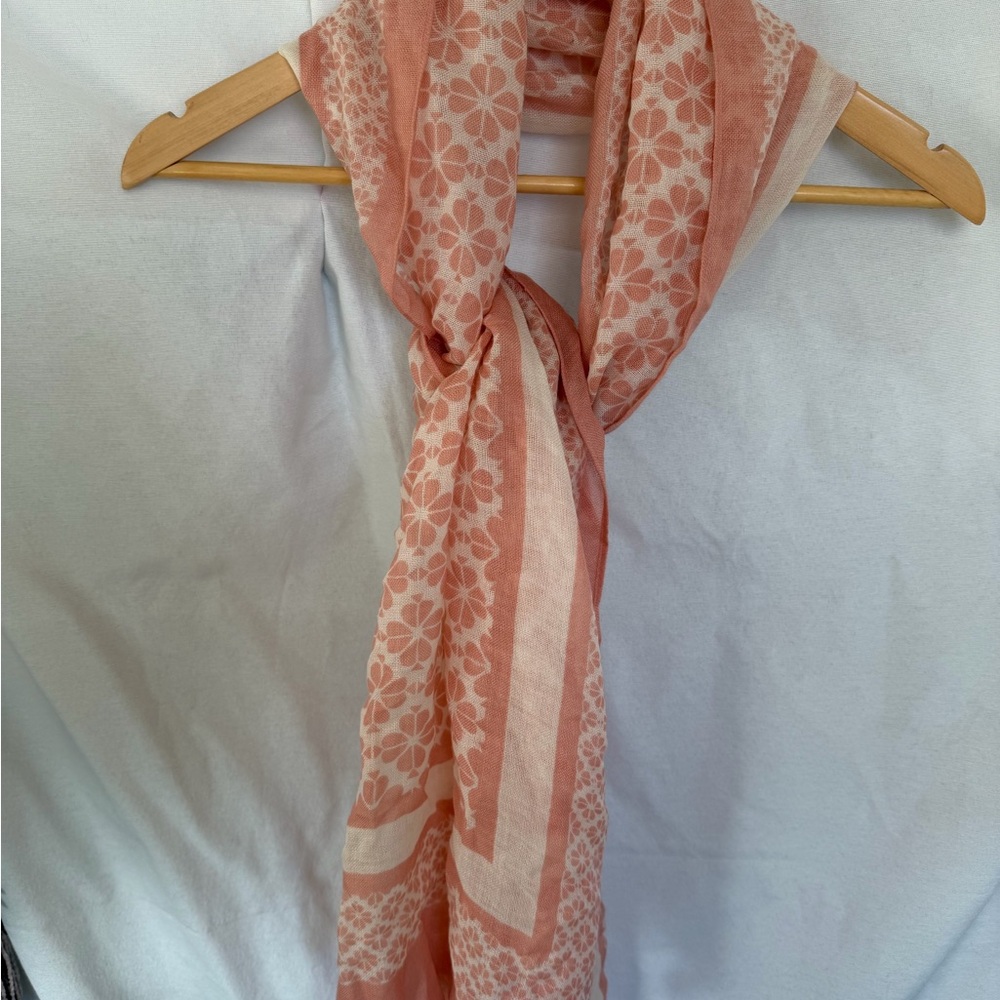 Kate Spade Coral Floral Scarf